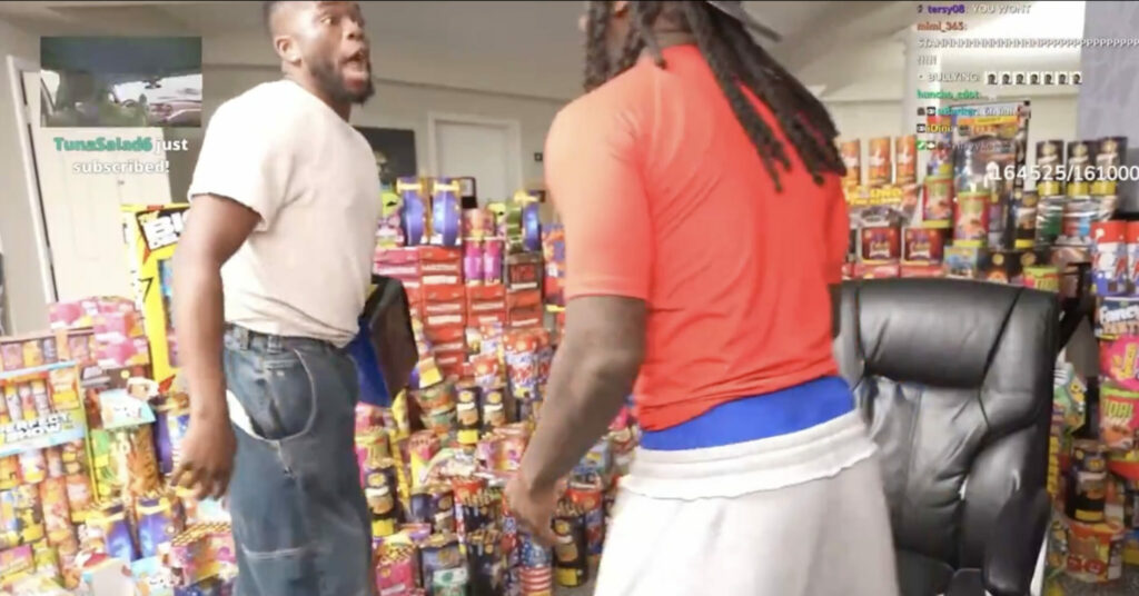 Kai Cenat MrBeast Fireworks